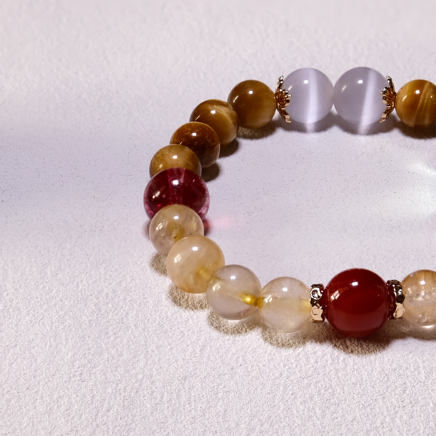 The Guardian of Strength & Protection with Tiger's eye and Rutile
